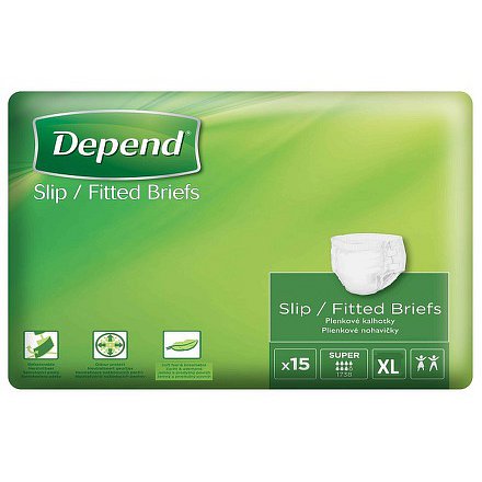 Depend plenkové kalhotky Slip Super XL 15ks