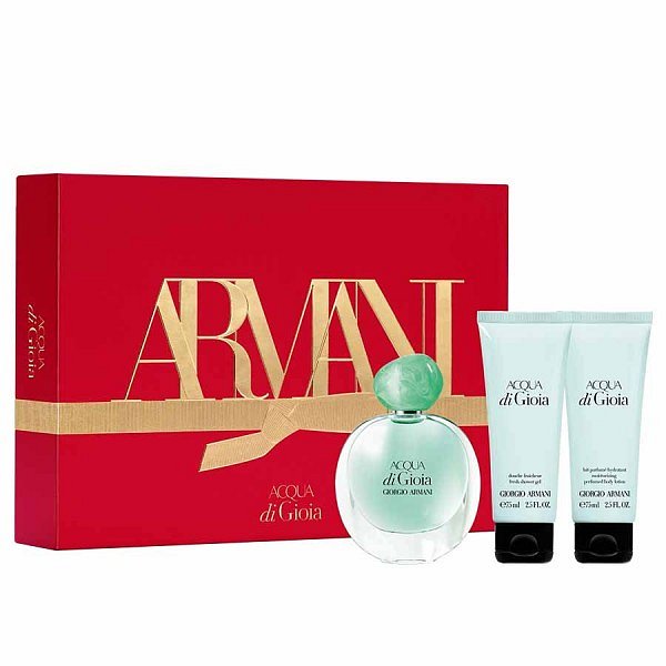 Giorgio Armani Acqua Di Gioia  dárková kazeta EdP 50 ml  + 75 ml + 75 ml