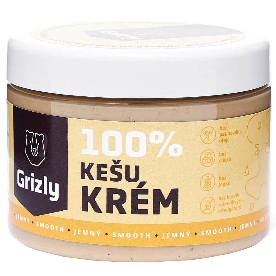 GRIZLY 100% Kešu máslo jemné 500g