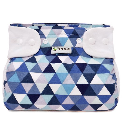 T-tomi Ortopedické abdukční kalhotky na patentky blue triangles 3-6kg