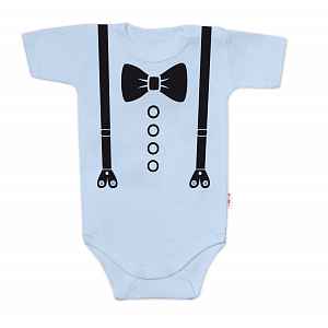 Baby Nellys Body krátký rukáv, Elegán - sv. modré vel.  80