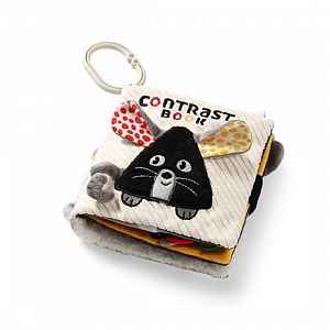 Babyono Kontrastní, senzorická textilní knižka Mouse