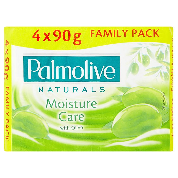 Palmolive Naturals Moisture care tuhé mýdlo s výtažkem z oliv  4 x 90g