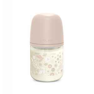 Suavinex Wonderland Skleněná láhev fyziologická SX PRO průtok S 0m+ 120 ml 1 ks liberty růžová