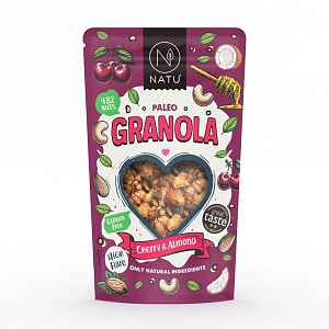 NATU Paleo Granola Třešně a mandle 370 g