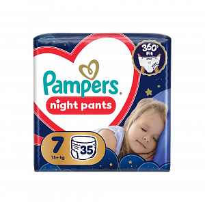 Pampers Night Pants vel. 7 15+ kg dětské plenkové kalhotky 35 ks