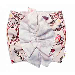 Baby Nellys Dětská čelenka Turban Motýlci, růžová vel.  2 - 3 roky
