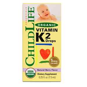 ChildLife Essentials Organic Vitamin K2, lesní plody, 7,5 ml