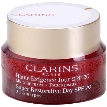 Clarins Super Restorative denní liftingový krém proti vráskám pro všechny typy pleti SPF 20  50 ml