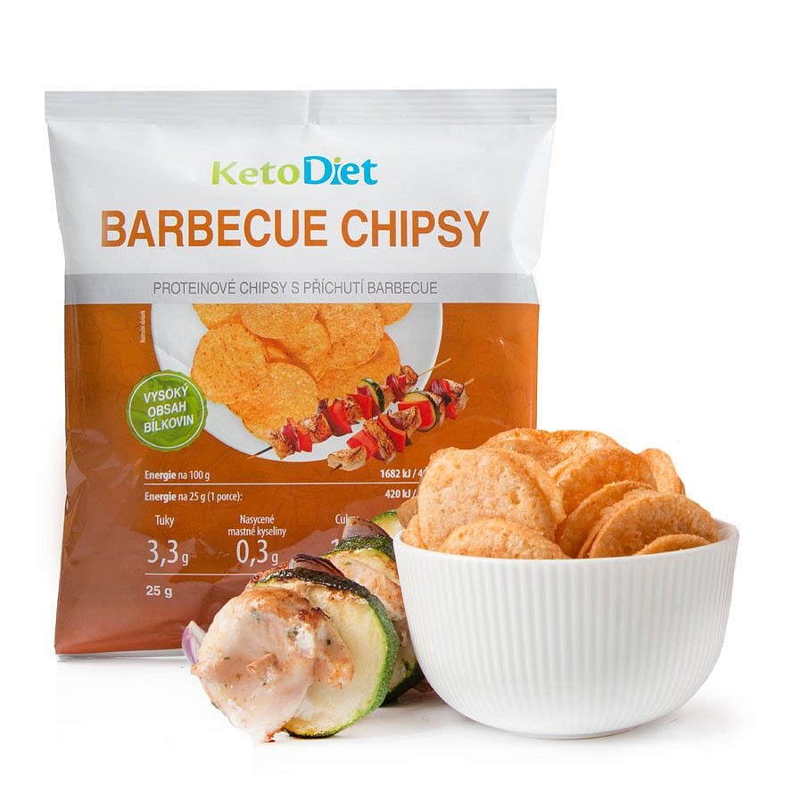 KetoDiet Proteinové chipsy s příchutí barbecue 25 g