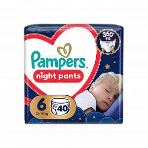 Pampers Night Pants vel. 6 13–19 kg dětské plenkové kalhotky 40 ks