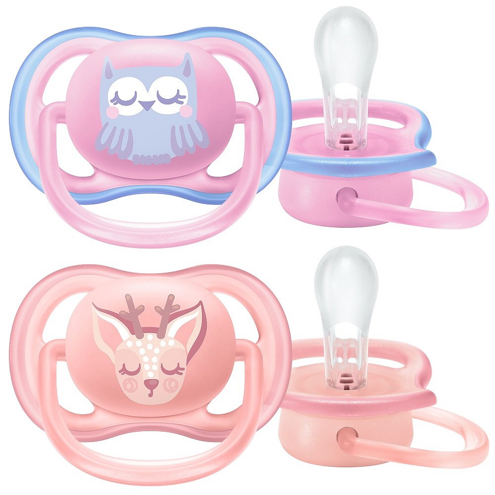 Philips AVENT Šidítko Ultra air Pastel 0-6m dívka, 2 ks