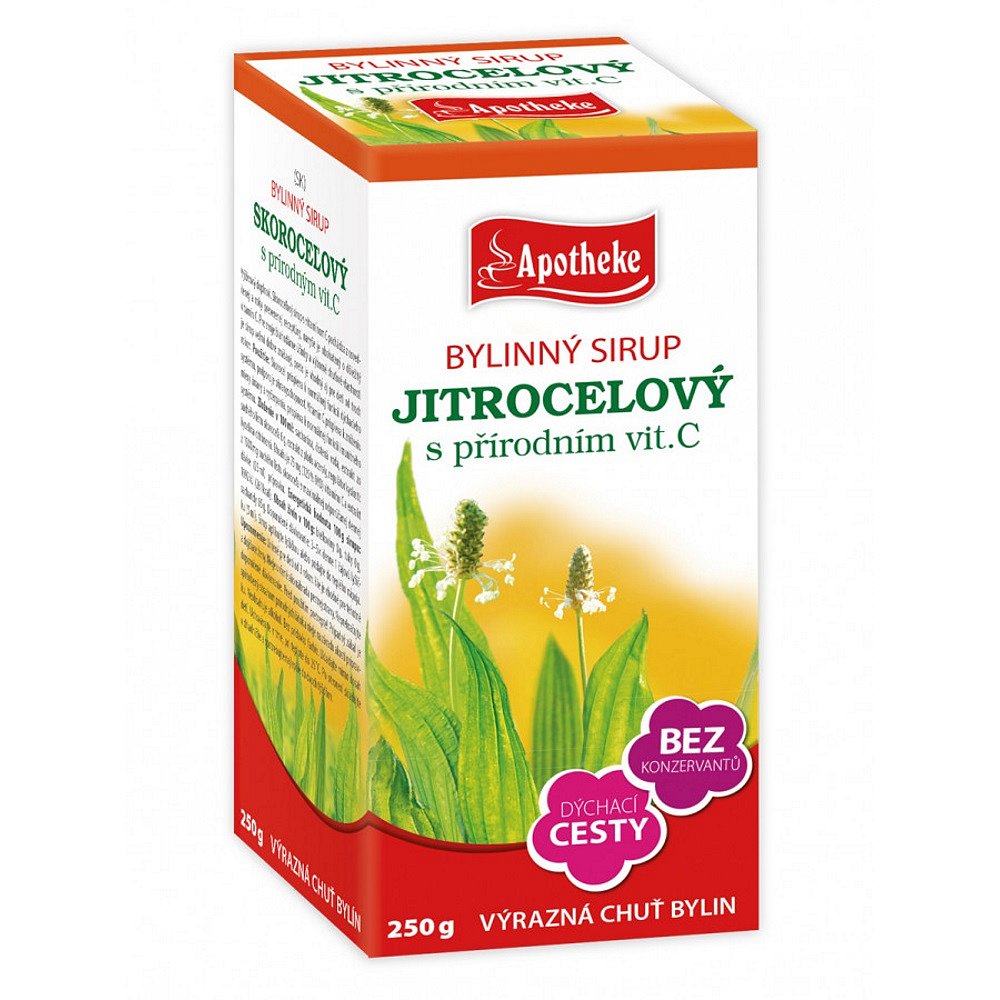 APOTHEKE Bylinný sirup Jitrocelový s přírodním vit. C 250 g