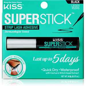 KISS Superstick Extended Wear lepidlo na umělé řasy Black 4.8 g