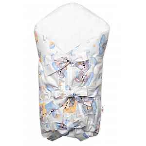 Baby Nellys Bavlněný náhradní povlak na zavinovačku 71x78cm, LALLY Dreams Koala, modrý