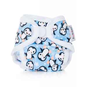 Bobánek Novorozenecké svrchní kalhotky extra jemné suchý zip 1 ks tučňáci