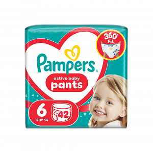 Pampers Active Baby vel. 6 13–19 kg plenkové kalhotky 44 ks