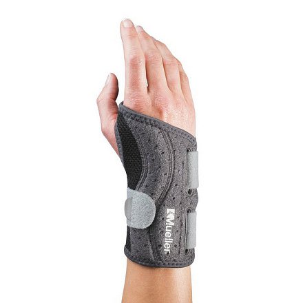 MUELLER Adjust-to-fit wrist brace right ortéza na pravé zápěstí šedá