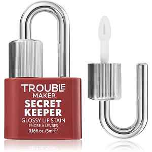 Trouble Maker Secret Keeper Lip Gloss Stain barva na rty pro dlouhotrvající efekt odstín Just Us Rose Mauve 5 ml