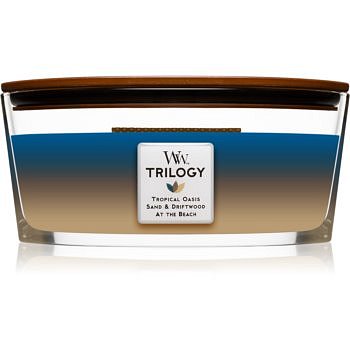 Woodwick Trilogy Nautical Escape vonná svíčka s dřevěným knotem (hearthwick) 453,6 g