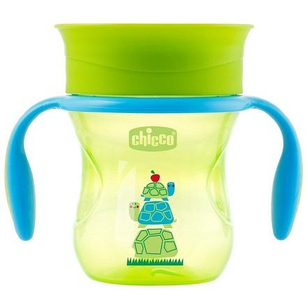 Hrneček Chicco Perfect 360 s držadly 200 ml, 12m + - neutrální