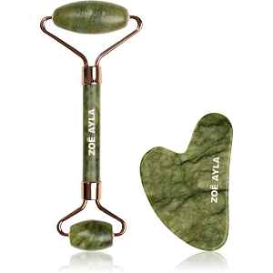 Zoë Ayla Jade Facial Roller And Gua Sha Tool dárková sada na obličej 1 ks