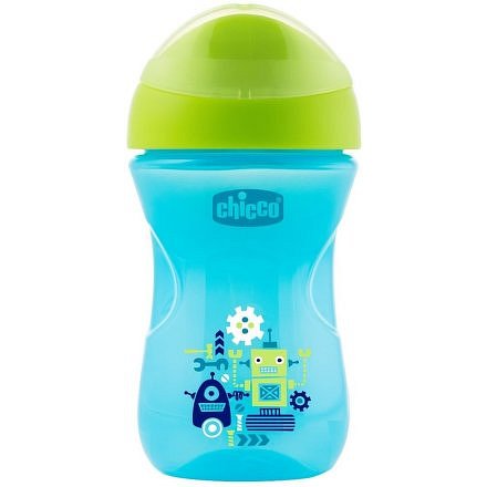 Hrneček Chicco Easy s tvrdým pítkem 266 ml, 12m + - kluk