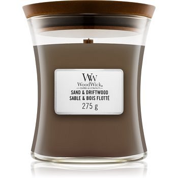 Woodwick Sand & Driftwood vonná svíčka 275 g s dřevěným knotem