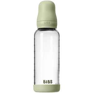 BIBS Baby Glass Bottle Round Latex antikoliková láhev Sage 1 ks