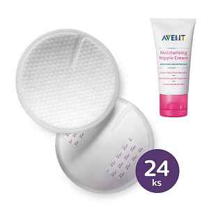 Philips AVENT Krém na bradavky 30 ml + Prsní vložky jednorázové 24 ks