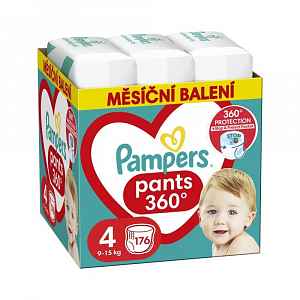 Pampers Pants vel. 4 Monthly Pack 9-15 kg plenkové kalhotky 176 ks