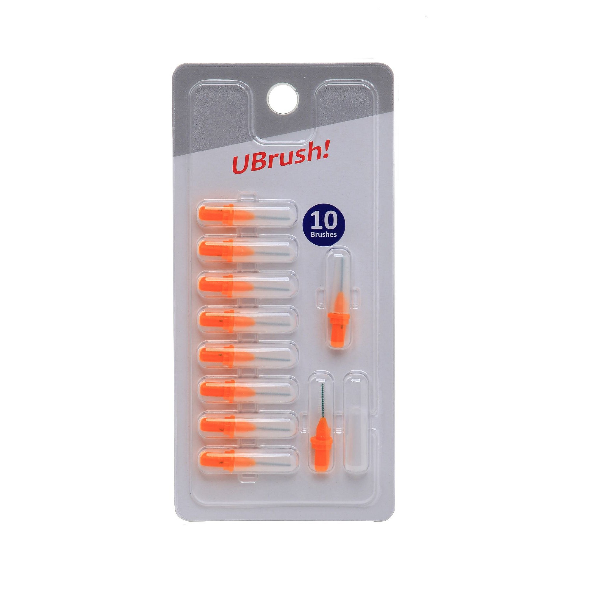 UBrush! Mezizubní kartáček 0,8 mm oranžový 10 ks