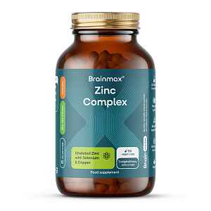 BrainMax Zinc Complex, 50 rostlinných kapslí