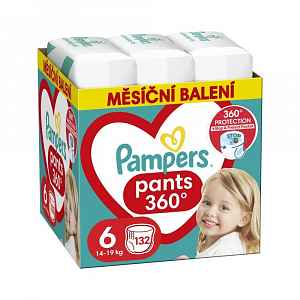 Pampers Pants vel. 6 Monthly Pack 15+ kg plenkové kalhotky 132 ks