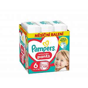 Pampers Pants vel. 6 Monthly Pack 15+ kg plenkové kalhotky 132 ks