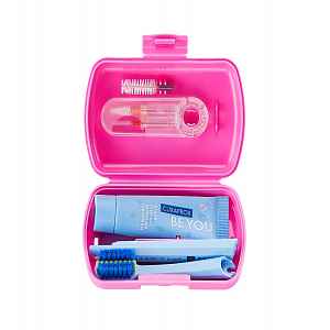 Curaprox Travel Set Ortho cestovní sada růžová