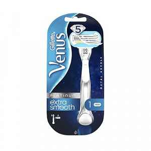 GILLETTE VENUS Platinum Extra Smooth dámský holicí strojek s kovovou rukojetí