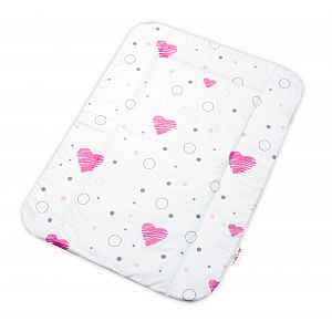 Baby Nellys Přebalovací podložka 50x70 cm, bavlna, I love Girl, , růžová/bílá