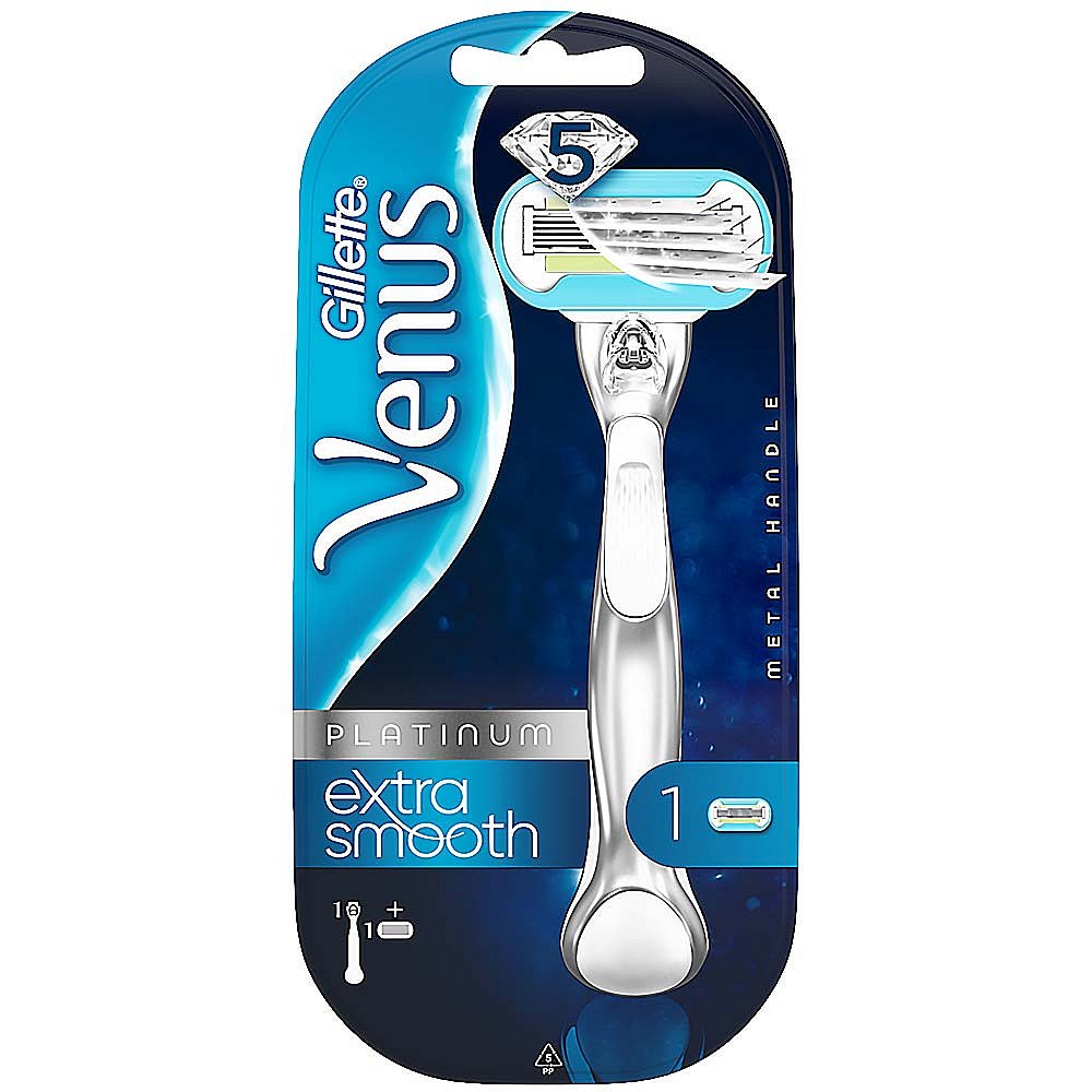 GILLETTE VENUS Platinum Extra Smooth dámský holicí strojek s kovovou rukojetí