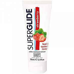 Hot SUPERGLIDE jahodový lubrikační gel Strawberry (75 ml)