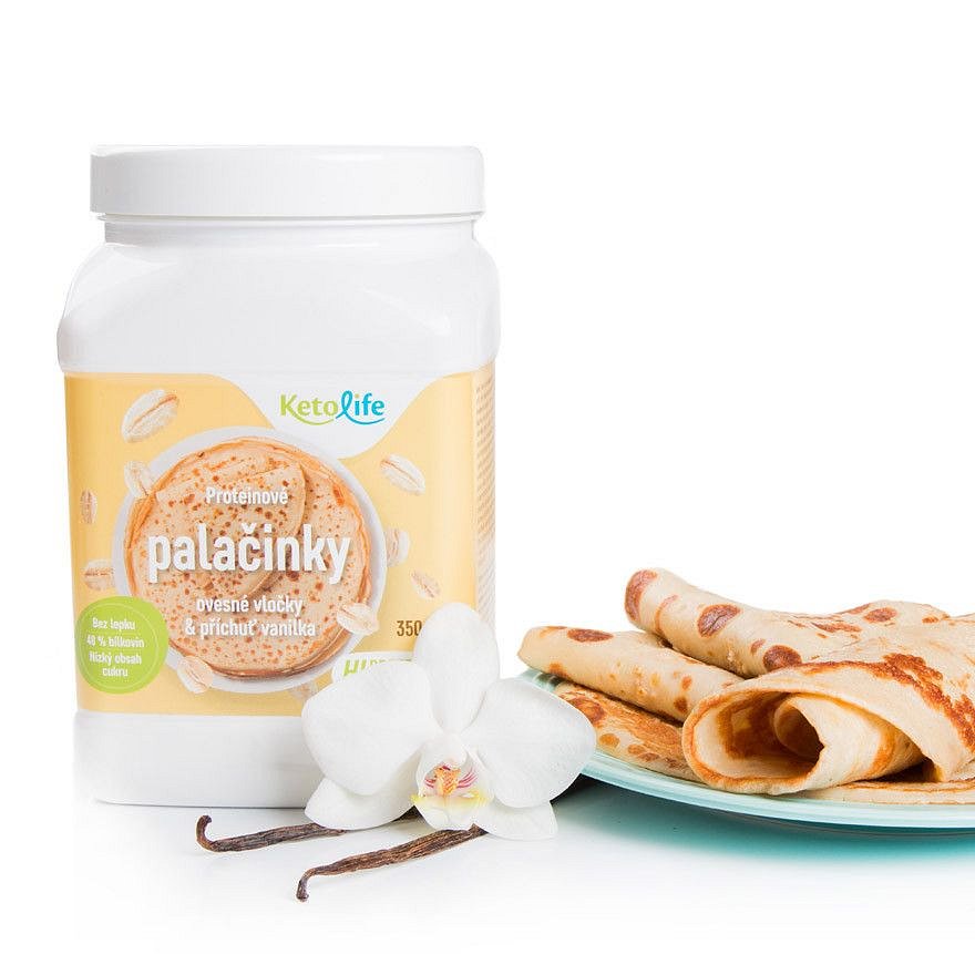 KetoLife Proteinové palačinky ovesné vločky a příchuť vanilka 350 g