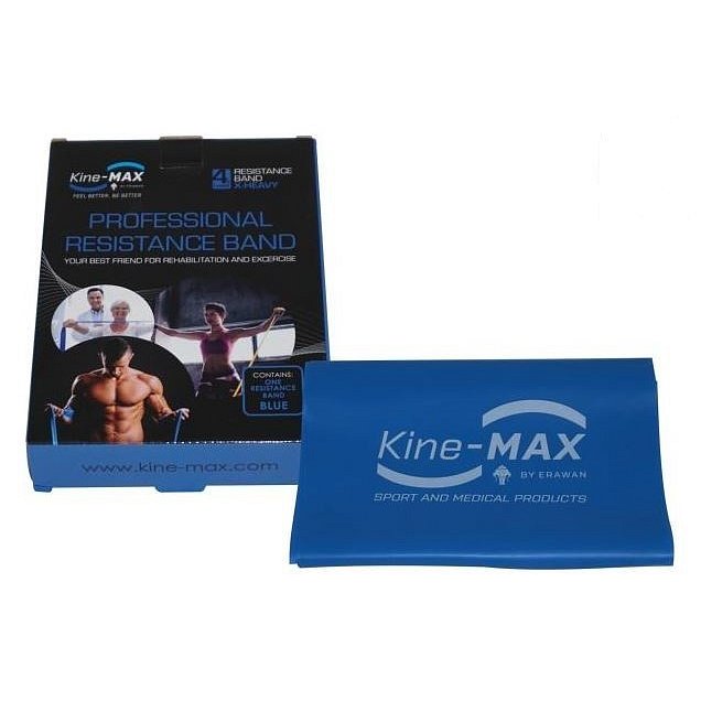 KineMAX Resistance band Posilovací guma modrá 2m