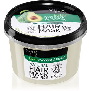 Organic Shop Natural Avocado & Honey regenerační maska na vlasy 250 ml