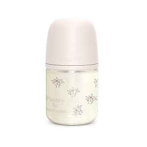 Suavinex Poetry Skleněná láhev fyziologická SX Pro 0m+ SF 120 ml 1 ks růžová