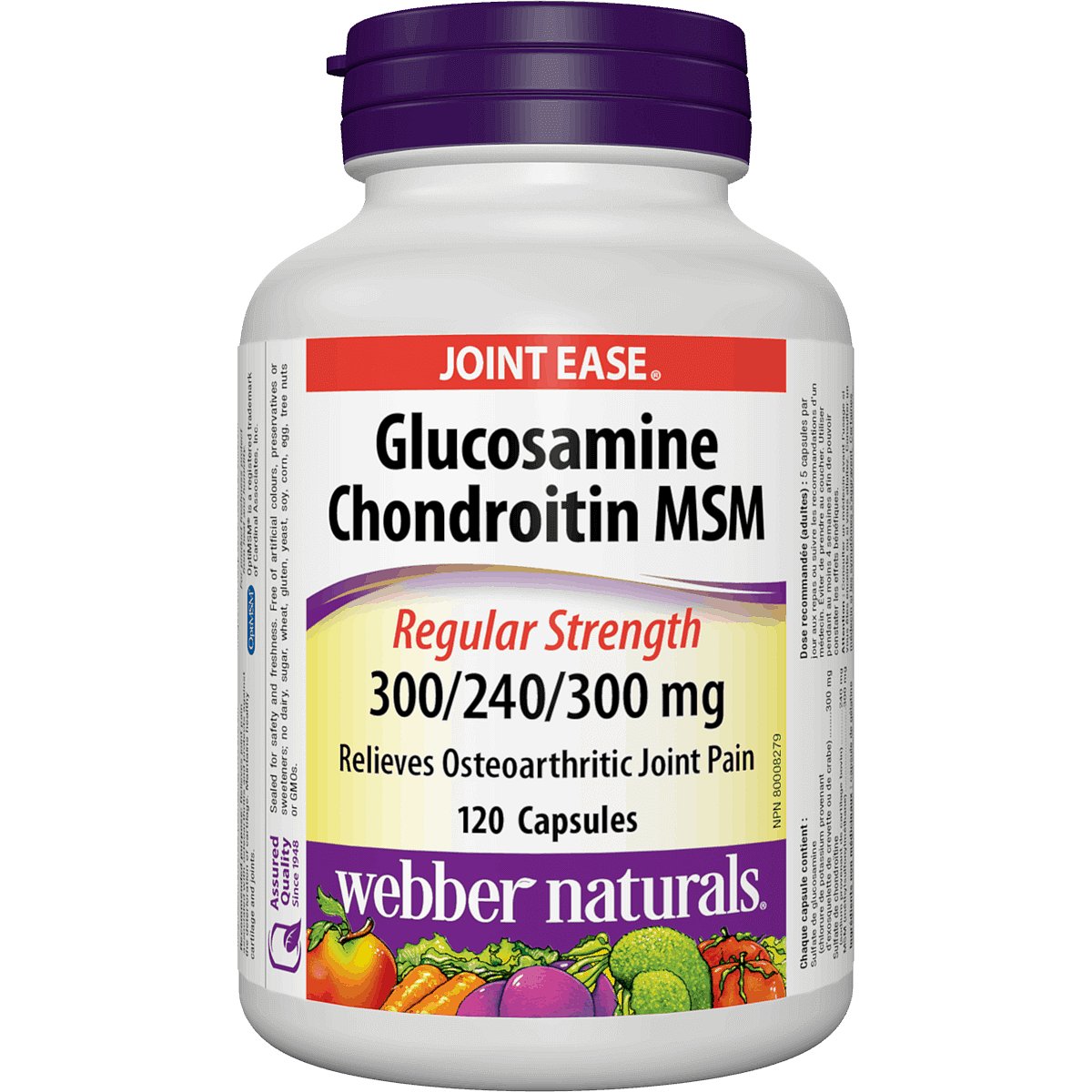 Webber Naturals Glucosamine Chondroitine MSM 840mg 120 kapslí