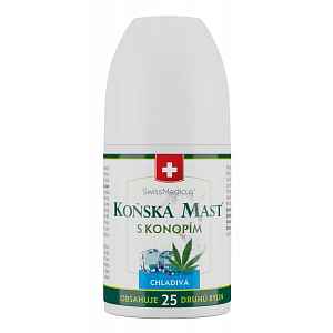 SwissMedicus Koňská mast s konopím chladivá roll-on 90 ml