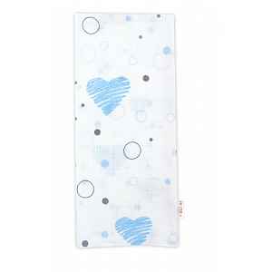 Baby Nellys Dětská plenka Premium tetra/bavlna, 70 x 80 cm - I love Boy , modrá/bílá