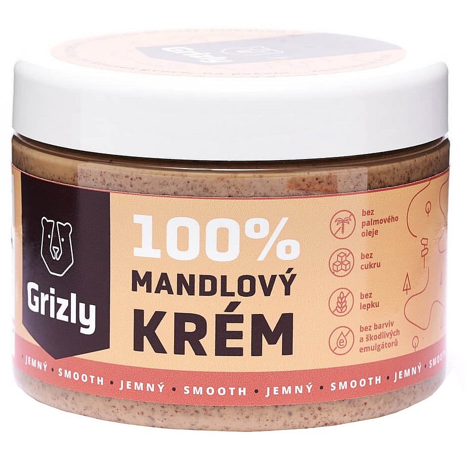 GRIZLY 100% Mandlové máslo jemné 500g