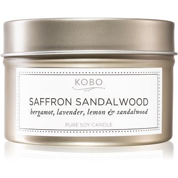 KOBO Natural Math Saffron Sandalwood vonná svíčka v plechovce 113 g