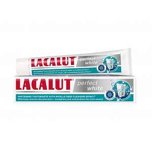 Lacalut Perfect White micelární zubní pasta 75 ml